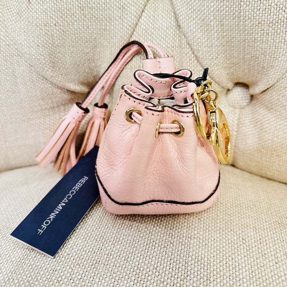 Rebecca Minkoff Mini Key FOB Keychain Lexi Bucket Bag Coin Bag New w/ Defect